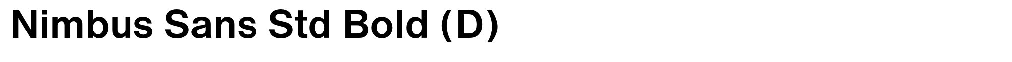 Nimbus Sans Std Bold (D) image